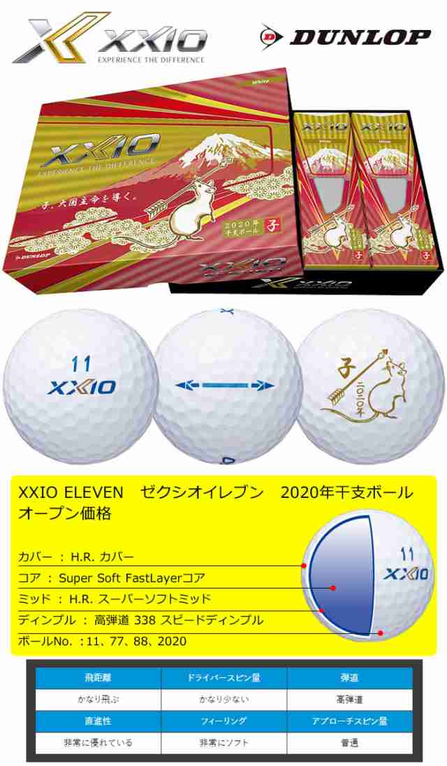 干支ボール ダンロップ Xxio ゼクシオ ゴルフボール ゼクシオ イレブン １ダース １２球入り Dunlop Xxio 11 Xxio Elevの通販はau Pay マーケット レビューでポイント2 ウイニングゴルフ