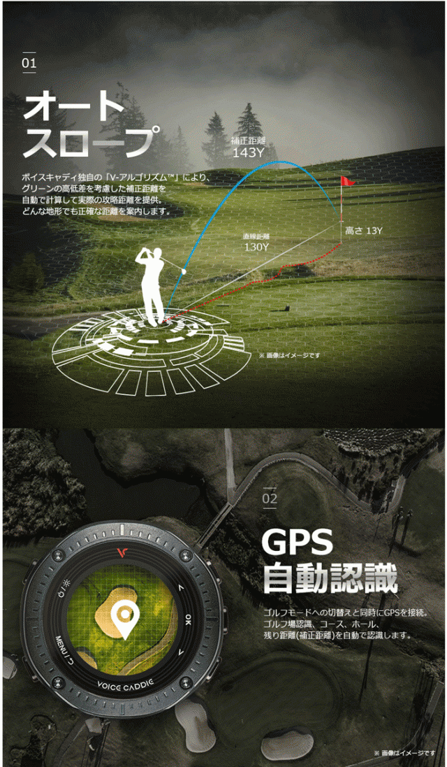 ボイスキャディ G3 GPSゴルフナビ 腕時計型GPS距離測定器 VOICE CADDIE