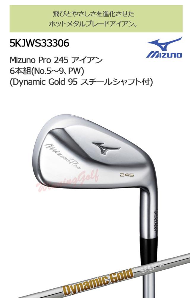ミズノ ミズノプロ 245 アイアン 6本組(No.5〜PW) [Dynamic Gold 95