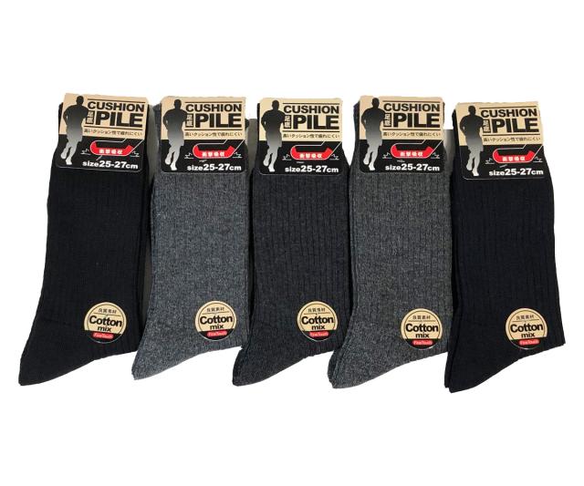 メンズ 底クッション 5足組 シンプルモノトーン クルー丈 ビジネスソックスの通販はau Pay マーケット ソックスマルシェ