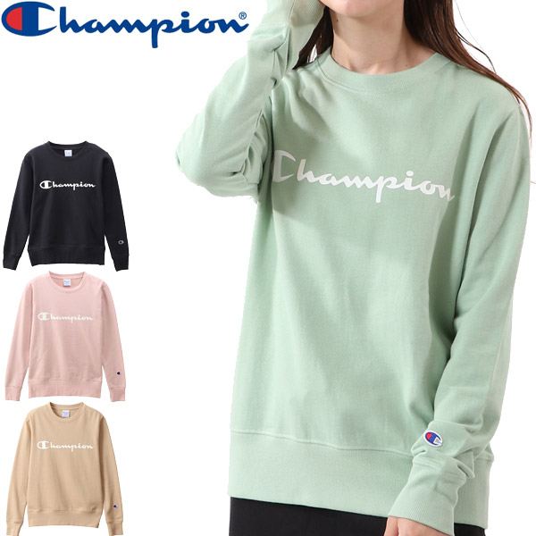 スウェットシャツ トレーナー 長袖 レディース チャンピオン Champion Basic ベーシック スポーツ カジュアル スエット シンプル Cロゴ の通販はau Pay マーケット Apworld