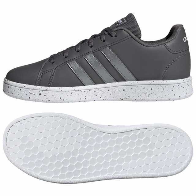 ジュニア シューズ スニーカー 子供靴 20-25.5cm キッズ ひも靴/アディダス adidas グランドコートK GRANDCOURT K  コートスタイル 運動靴｜au PAY マーケット