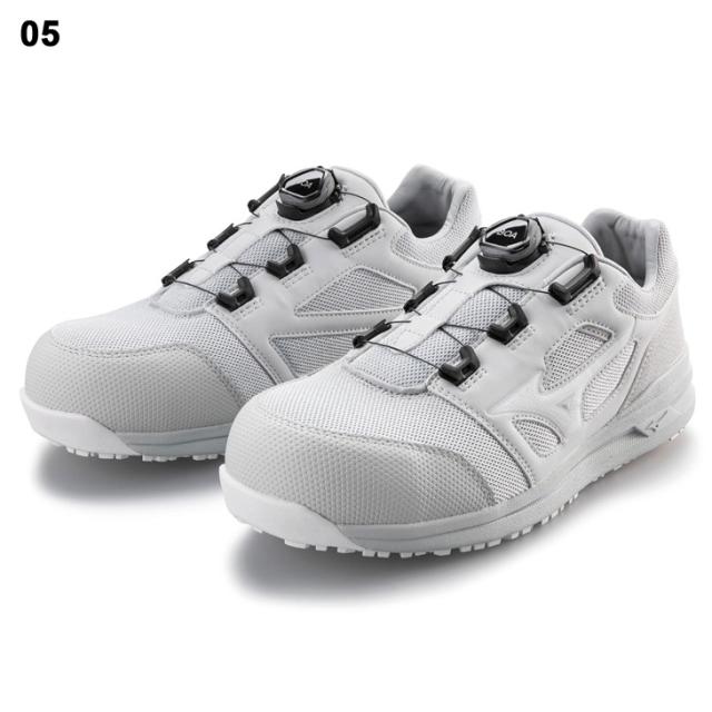 ミズノ 作業靴 くつ クツ メンズ 3E相当 ワーキングシューズ 普通作業用 mizuno オールマイティLS 2 52L BOA ローカット 衝撃吸収 耐滑 軽量 男性用 仕事用 JSAA A種 プロテクティブスニーカー/F1GA2202