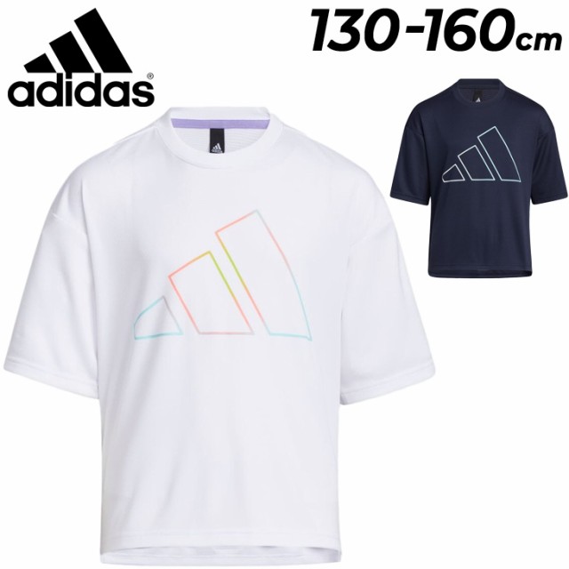 キッズ 半袖 Tシャツ 130-160cm 子供服 /アディダス adidas 子ども スポーツ ウェア ビッグロゴ 男の子 女の子  トップス/VS833の通販はau PAY マーケット APWORLD