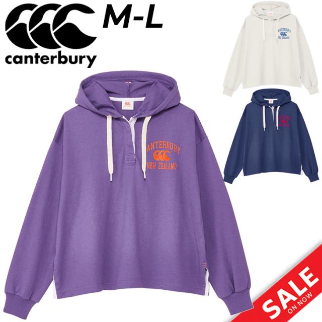 カンタベリー パーカー 長袖 レディース canterbury プルオーバー フーディー パーカ ラグビージャージ ラガースタイル スポーツウェア 女性 ヘビーウェイト 厚手 トップス レディースウェア ブランド 秋冬 アパレル/WA43860の通販は 5,115円