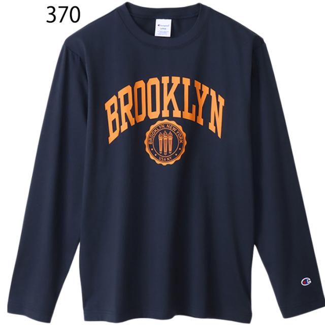 チャンピオン 長袖 Tシャツ メンズ Champion プリントT カレッジ