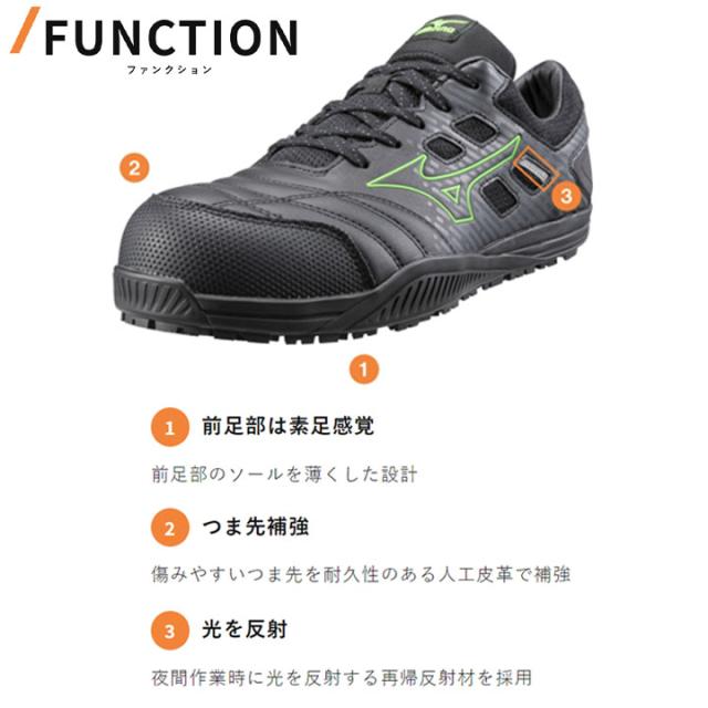 ミズノ 作業靴 くつ クツ 3E相当 安全靴 くつ クツ メンズ ひも靴 くつ クツ mizuno オールマイティ TD 2 11L 紐/ローカット 軽量 普通作業用 ワーキングシューズ 男性 WORKD 仕事 プロテクティブスニーカー JSAA A種 合格認定/F1GA2300_9