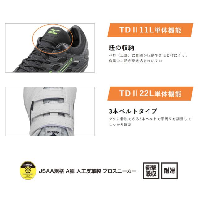 ミズノ 作業靴 くつ クツ 3E相当 安全靴 くつ クツ メンズ ひも靴 くつ クツ mizuno オールマイティ TD 2 11L 紐/ローカット 軽量 普通作業用 ワーキングシューズ 男性 WORKD 仕事 プロテクティブスニーカー JSAA A種 合格認定/F1GA2300_14