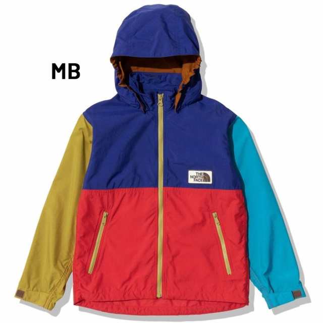 The North Face 120 ウィンドブレーカー 青地 黄色文字