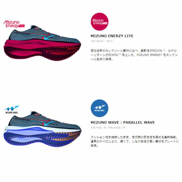 ミズノ ランニングシューズ 厚底 メンズ 2E相当 mizuno ウエーブ