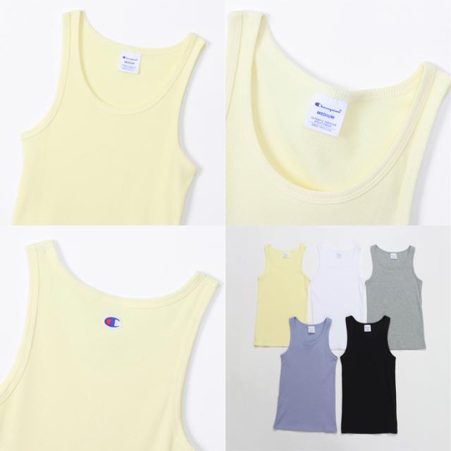 チャンピオン タンクトップ レディース ウェア Champion 無地 リブ編み