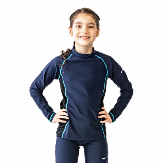 NEWモデル ジュニア 長袖 ラッシュガード キッズ ナイキ 女の子 SWIM NIKE 水着・ラッシュガード