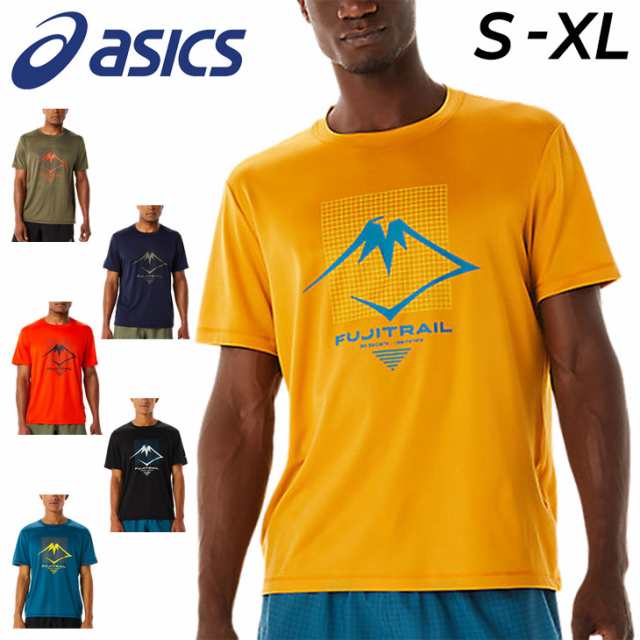 人気が高い アシックス 半袖 Tシャツ メンズ asics FUJITRAIL ロゴ