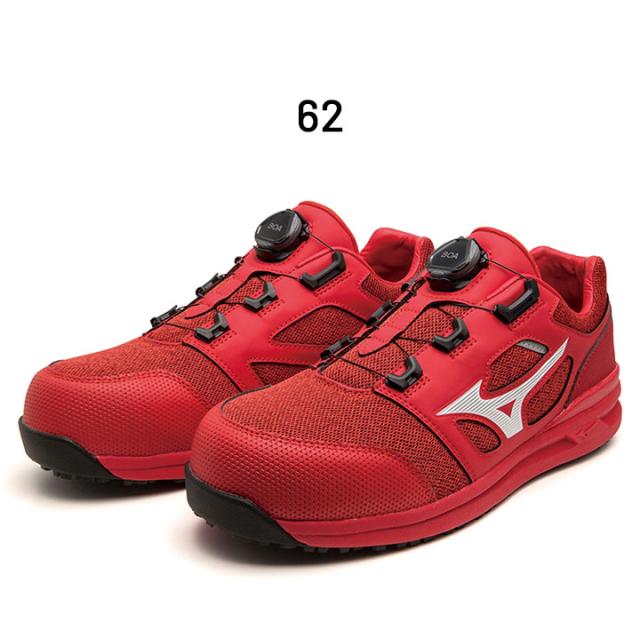 ミズノ 作業靴 くつ クツ メンズ 3E相当 ワーキングシューズ 普通作業用 mizuno オールマイティLS 2 52L BOA ローカット 衝撃吸収 耐滑 軽量 男性用 仕事用 JSAA A種 プロテクティブスニーカー/F1GA2202