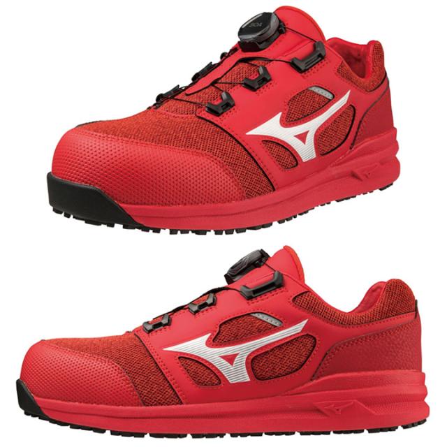 ミズノ 作業靴 くつ クツ メンズ 3E相当 ワーキングシューズ 普通作業用 mizuno オールマイティLS 2 52L BOA ローカット 衝撃吸収 耐滑 軽量 男性用 仕事用 JSAA A種 プロテクティブスニーカー/F1GA2202