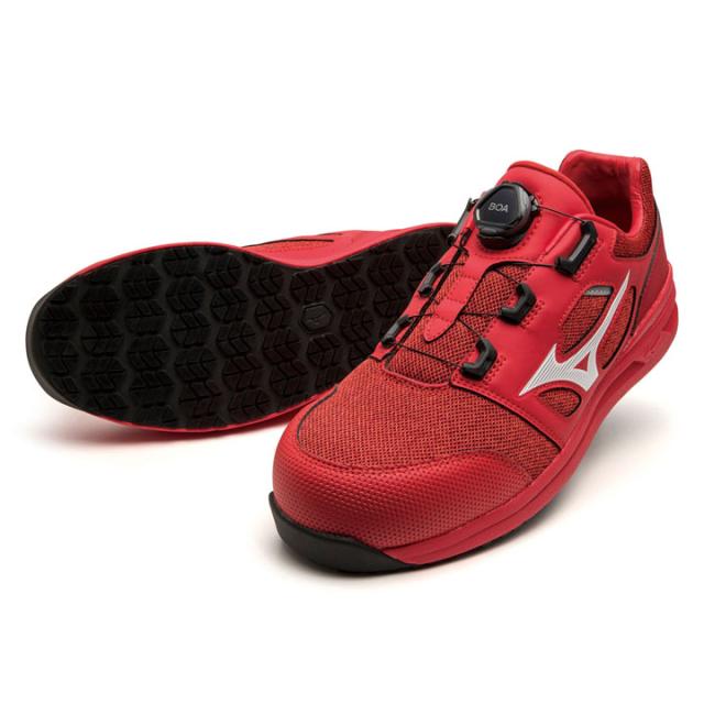 ミズノ 作業靴 くつ クツ メンズ 3E相当 ワーキングシューズ 普通作業用 mizuno オールマイティLS 2 52L BOA ローカット 衝撃吸収 耐滑 軽量 男性用 仕事用 JSAA A種 プロテクティブスニーカー/F1GA2202