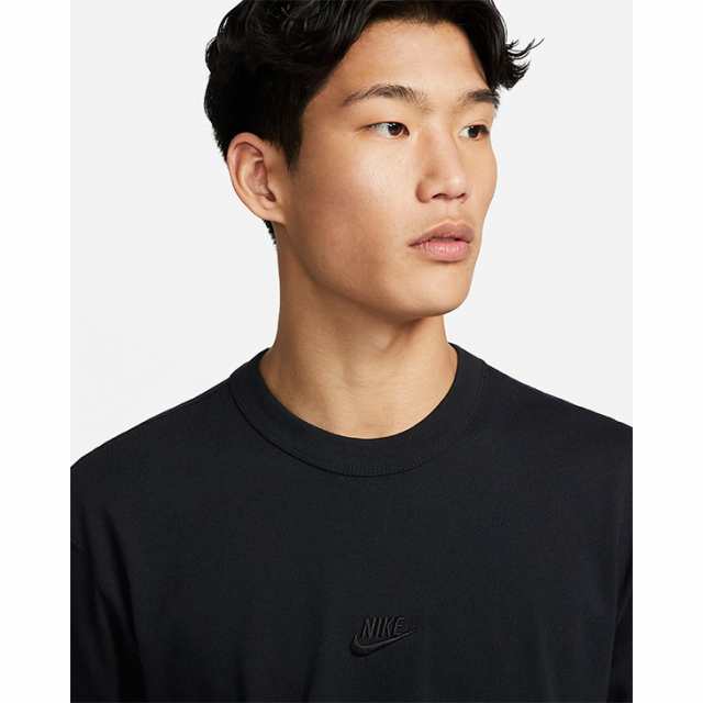 ナイキ 長袖 Tシャツ メンズ NIKE プレミアム エッセンシャル 黒 ...