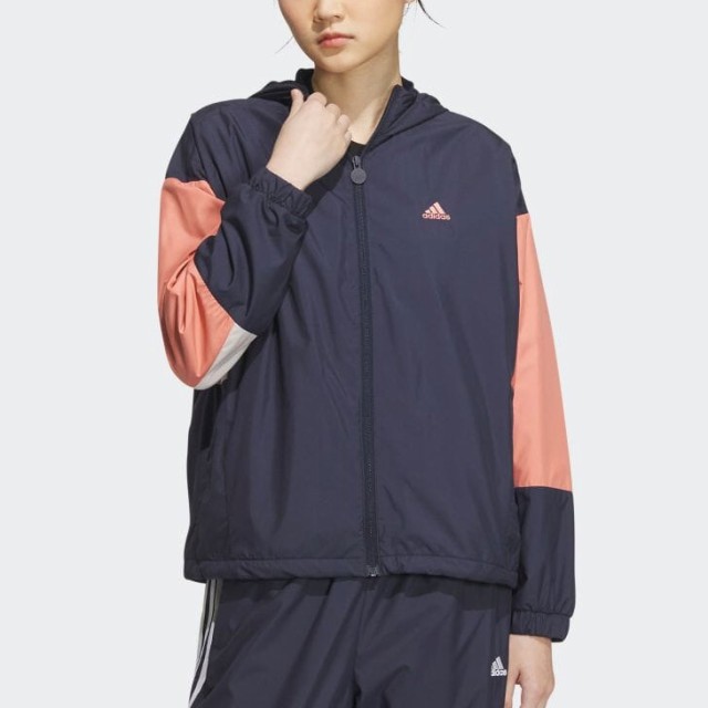 アディダス ウインドブレーカー 上下 セットアップ L 紫 adidas レディース   【230313】