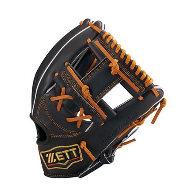ゼット ZETT 野球 一般硬式グローブ グラブ プロステイタス 右投げ 二塁手用 遊撃手用 今宮タイプ 日本製 セカンド ショート 天然皮革 レザー ブランド 硬式野球 高校野球 ベースボール ブランド 野球用品/BPROG766 ミット
