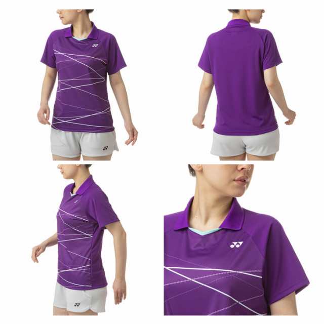 ヨネックス レディース ゲームシャツ YONEX 日本製 バドミントン ソフトテニス スポーツウェア Tシャツ 女性用 衿付き 半袖シャツ 涼感  U｜au PAY マーケット