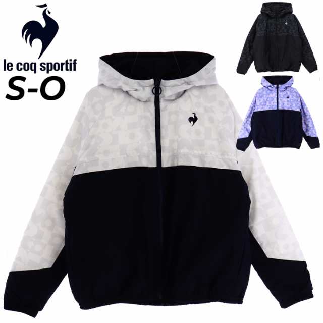 ルコック ウィンドブレーカー 中わた入り レディース le coq sportif フルジップ ジャケット フード付き 防風 保温 はっ水 女性用 アウタ