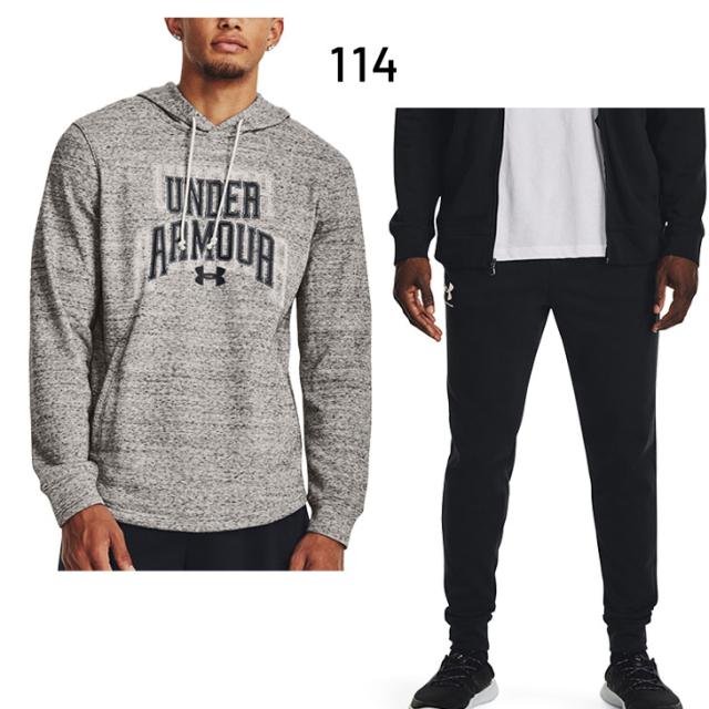 アンダーアーマー スウェット 上下 メンズ UNDERARMOUR パーカー ロングパンツ セットアップ 吸汗速乾 トレーニング スポーツウェア ウエア 男性用 スエット プルオーバー ジョガーパンツ フレンチテリー スエット ブランド アパレル/1379766-1380843 アンダーアーマー スウェット 上下 メンズ UNDERARMOUR パーカー