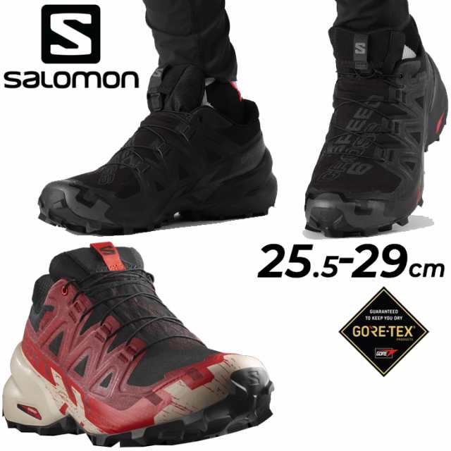 サロモン トレイルランニングシューズ メンズ SALOMON SPEEDCROSS 6 GORE-TEX 防水 通気性 ゴアテックス ローカット ひも靴 男性用 トレ