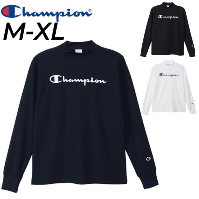 チャンピオン ゴルフウェア メンズ 長袖シャツ Champion GOLF モックネックシャツ 速乾 抗菌防臭 UVカット 男性用 ゴルフシャツ Tシャツ 服 メンズウェア スポーツウェア ウエア ブランド 白 黒 紺 アパレル/C3-ZG421の通販は 5,808円