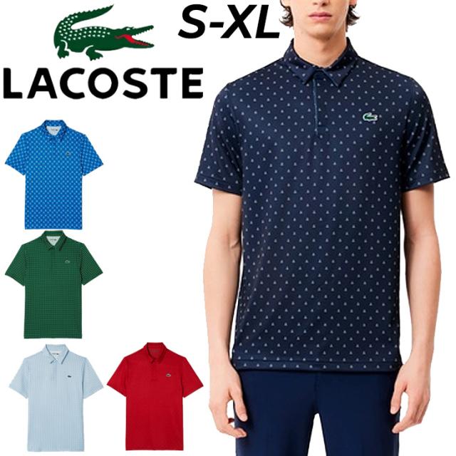 ラコステ ポロシャツ 半袖 LACOSTE ミニマム 総柄プリント ゴルフポロシャツ メンズウェア メンズウェア  ビジカジ シンプル わに ワニ 男性用 服 ブランド アパレル/DH5175-10
