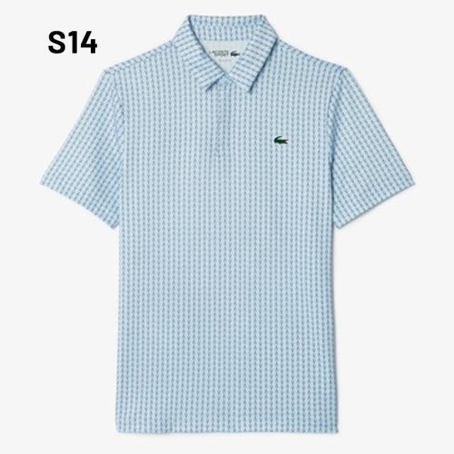 ラコステ ポロシャツ 半袖 LACOSTE ミニマム 総柄プリント ゴルフ