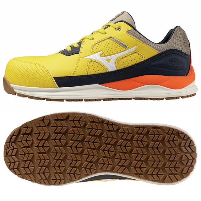 ミズノ 作業靴 3E相当 メンズ ワーキングシューズ 安全靴 mizuno オールマイティ HW2 11L ひも靴 ローカット 大きいサイズ 衝撃吸収 耐滑 建設業 製造業 運輸業 プロテクティブスニーカー JSAA規格 普通作業用 A種 認定品 ブランド くつ/F1GA2400_3