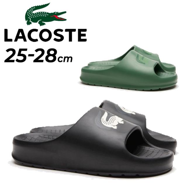 ラコステ スライドサンダル メンズ LACOSTE SERVE SLIDE 2.0 123 1 CMA シャワーサンダル EVA チャンキー 厚底 男性用 スポーツサンダル グリーン ブラック シンプル わに ワニロゴ メンズサンダル シューズ スポーティ  ブランド くつ/45CMA0005の通販は 5,103円