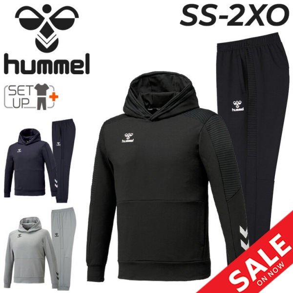 ヒュンメル スウェット メンズ 上下 hummel プルオーバーパーカー パンツ セットアップ トレーニングウェア 上下組 大きいサイズ 男性 吸汗速乾 スエット パーカ ロングパンツ サッカー スポーツウエア メンズウェア ブランド アパレル/HAP8264-HAP8263P
