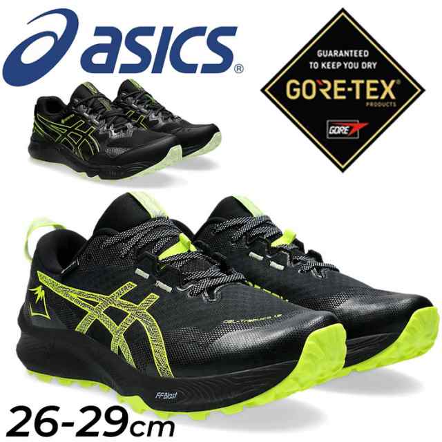 アシックス メンズ GORE-TEX トレイルランニングシューズ asics GEL-Trabuco 12 GTX スタンダードラスト 防水 透湿 ローカット ひも靴 多