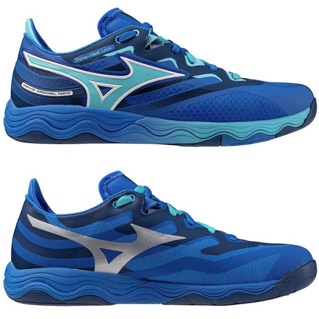 Mizuno 卓球シューズ青　25cm ミズノ（MIZUNO）（メンズ、レディース）卓球シューズ ウエーブ
