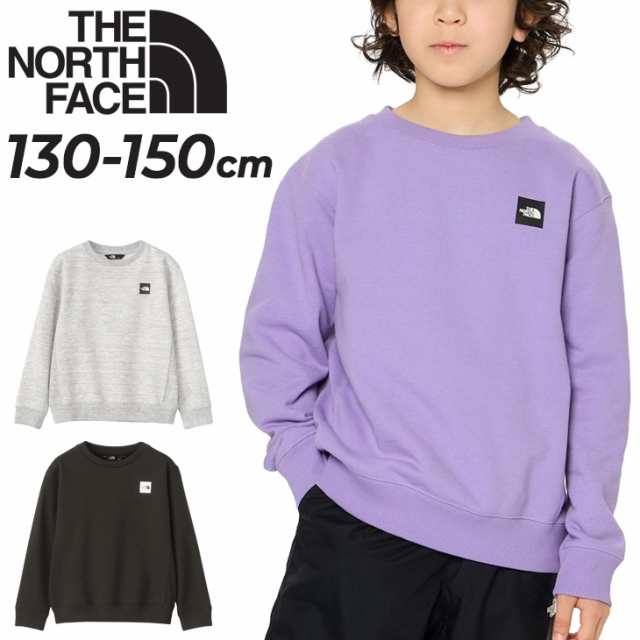 ノースフェイス キッズ スウェットシャツ 130-150cm　THE NORTH FACE スモールボックスロゴクルー 長袖 トレーナー 子供服 クルーネック