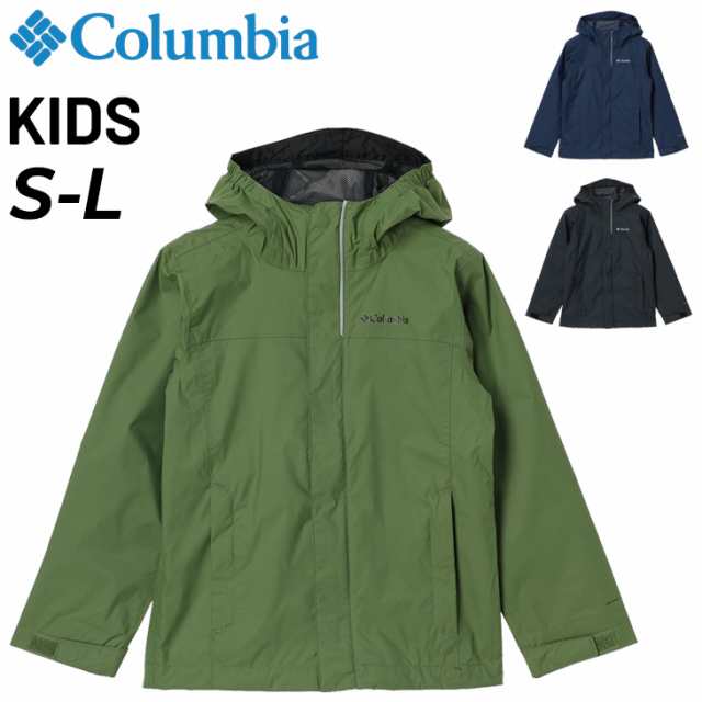 コロンビア レインジャケット キッズ 130-155cm 子供服 Columbia ウォータータイトジャケット 裏メッシュ 子ども用 アウター 防水透湿 ア