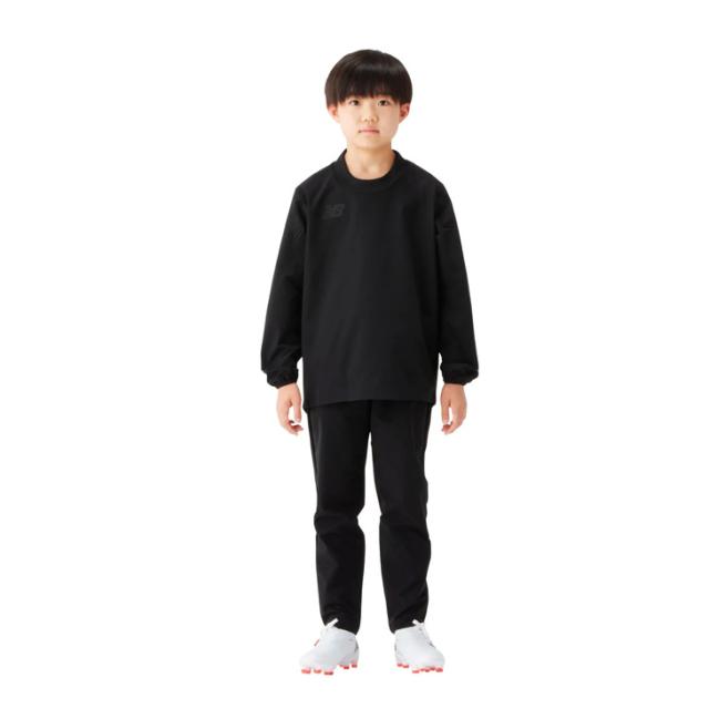ニューバランス キッズ ピステ 上下 130-160cm 子供服 Newbalance Black Out Collection ジュニア ウーブン 長袖プルオーバー パンツ セットアップ サッカー フットサル 子ども用 ウィンドブレーカー スポーツウエア 上下組 ブランド アパレル/ABT45270-ABP45271-BKの通販は