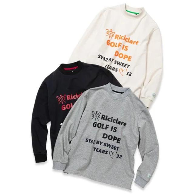SY32 スウィートイヤーズ 長袖 スウェットシャツ メンズ ゴルフウェア SY32 BY SWEET YEARS GOLF モックネック ストレッチ ゴルフシャツ 裏毛 スエット トップス 男性 紳士用 モックシャツ 服 ブランド RICICLARE STRETCH INLAY MOCK アパレル/SYG-24ARIC003_5