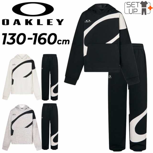 オークリー スウェット キッズ ジュニア 上下 OAKLEY 子供服 130-160cm プルオーバーパーカー ロングパンツ セットアップ フリース 吸汗