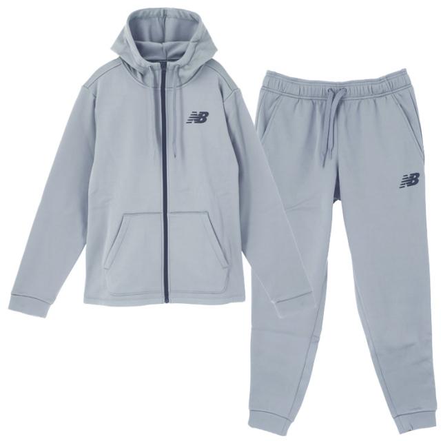 ニューバランス トレーニングウェア メンズ 上下 Newbalance Tenacity フリース ジャケット ロングパンツ セットアップ 裏起毛 スウェット 保温 吸汗速乾 スポーツウェア 上下組 男性用 フルジップフーディ 長ズボン 秋冬 ブランド アパレル/MJ23020-AMP23022-GNM
