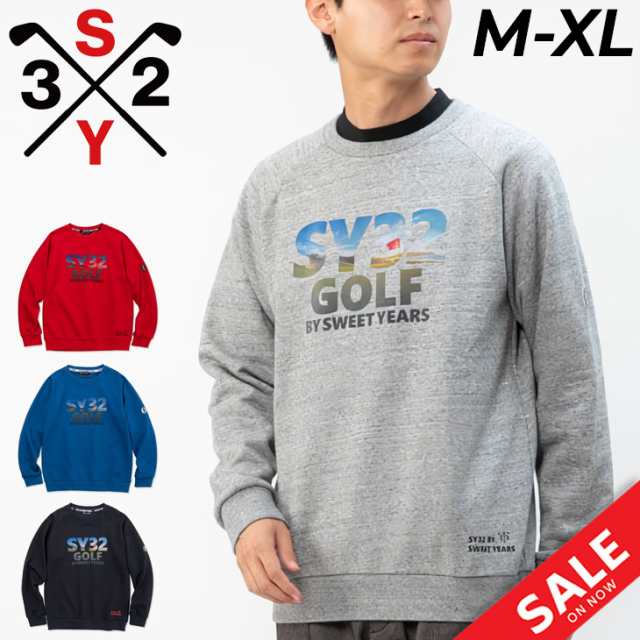 SY32 スウィートイヤーズ 長袖 スウェットシャツ メンズ ゴルフウェア SY32 BY SWEET YEARS GOLF プルオーバー トレーナー 保温発熱 ゴル