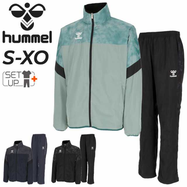 ヒュンメル ウィンドブレーカー メンズ 上下 hummel 裏トリコット ジャケット ロングパンツ セットアップ トレーニング　スポーツウェア