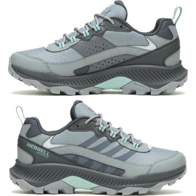 メレル レディース アウトドアシューズ MERRELL SPEED STRIKE 2 WATERPROOF ローカット 防水 透湿 登山靴 トレッキング ハイキング 山登り 女性用 くつ　ブラック ブルーグレー系 スニーカー ブランド スピード ストライク2 ウォータープルーフ/SPEEDSTRIKE2-WPW メレル レディース アウトドアシューズ MERRELL SPEED STRIKE 2