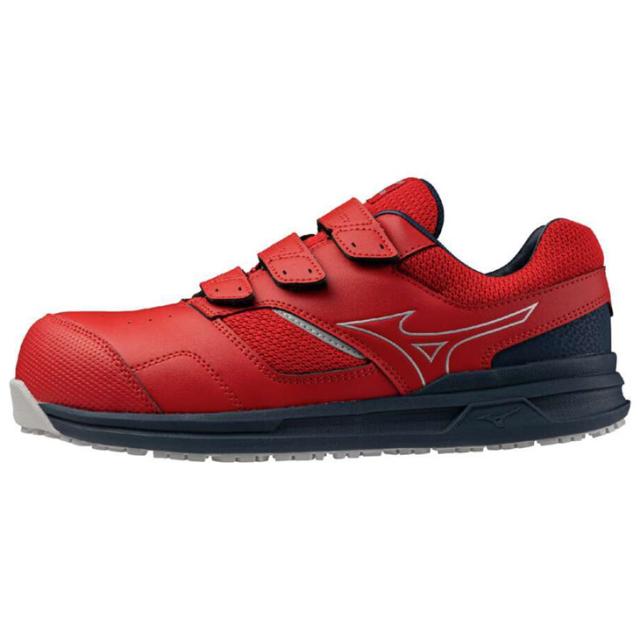 ミズノ 作業靴 メンズ 4E相当 ワーキングシューズ mizuno オールマイティLS2 21L WIDE ワイド設計 ベルトタイプ 幅広 甲高 ローカット 衝撃吸収 男性 安全靴 プロテクティブスニーカー JSAA規格 A種 合格品 建設業 製造業 運輸業 普通作業用 ブランド くつ/F1GA2508_3