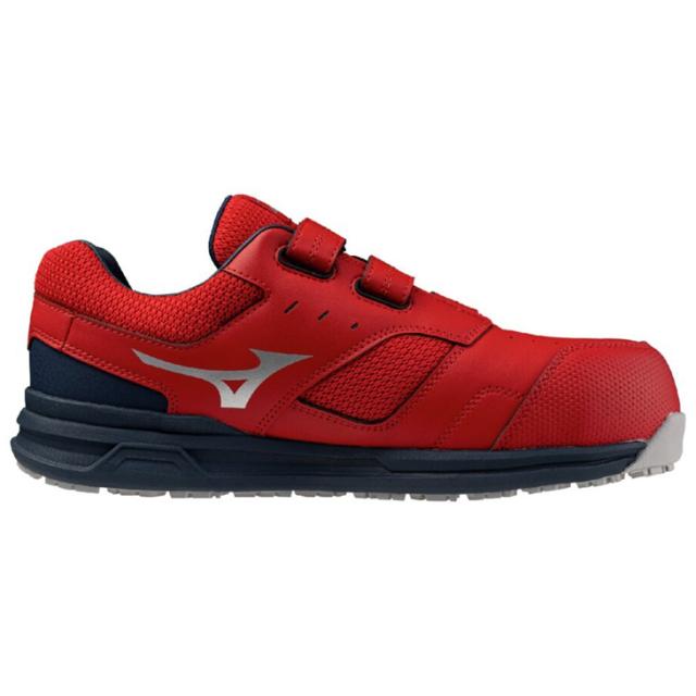 ミズノ 作業靴 メンズ 4E相当 ワーキングシューズ mizuno オールマイティLS2 21L WIDE ワイド設計 ベルトタイプ 幅広 甲高 ローカット 衝撃吸収 男性 安全靴 プロテクティブスニーカー JSAA規格 A種 合格品 建設業 製造業 運輸業 普通作業用 ブランド くつ/F1GA2508_4