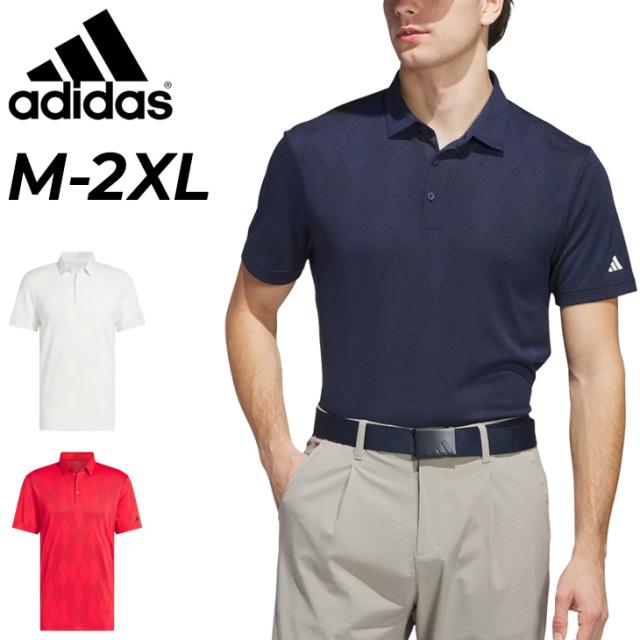 アディダス 半袖 ポロシャツ メンズ ゴルフウェア adidas GOLF メッシュアーガイル 半袖シャツ 総柄 ポロ襟 アーガイル柄 ゴルフシャツ 男性 紳士用 ゴルフポロ トップス おしゃれ レッド ホワイト ネイビー 春夏 服 スポーツウエア ブランド アパレル/KUH63の通販は