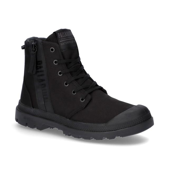 パラディウム ハイカットスニーカー メンズ PALLADIUM PAMPA HI SEEKER2 LT+WP+ サイドジップ ファスナー 男性用 シューズ ウォータープルーフ おしゃれ 黒 メンズスニーカー 紳士靴 ブランド パンパ ハイ シーカー くつ/74406_3