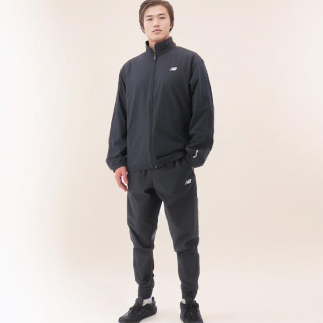 ニューバランス ウィンドブレーカー メンズ 上下 Newbalance ウーブン 長袖ジャケット ジョガー ロングパンツ セットアップ 吸汗速乾 トレーニング スポーツウェア 上下組 男性用 ウィンド上下 春夏 ブランド アパレル 大谷翔平選手/AMJ51504-AMP51205-BK