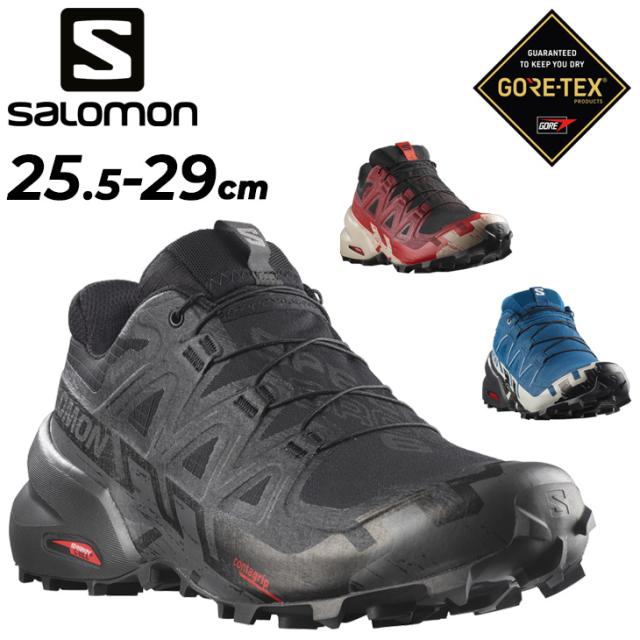 サロモン メンズ トレイルランニングシューズ 防水 靴 SALOMON SPEEDCROSS 6 GORE-TEX ゴアテックス 男性用 ニュートラル ひも靴 ランニングシューズ トレラン アウトドアスポーツ トレイルシューズ 大きいサイズ スニーカー ブランド くつ/SPEEDCROSS6-GTX